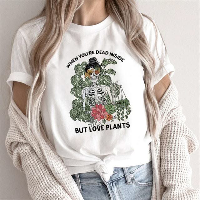 Fashion Tarot Women Print T-shirts Female Cartoon Tops - Elanique