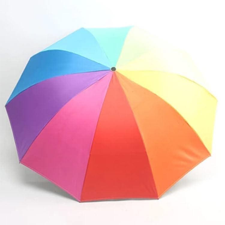 Big Size Rainbow Umbrella For Women Cute Windproof - Elanique