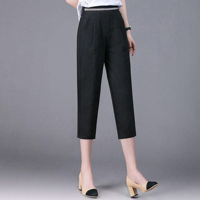 Linen Pants Summer New Loose Harem Pants Women - Elanique