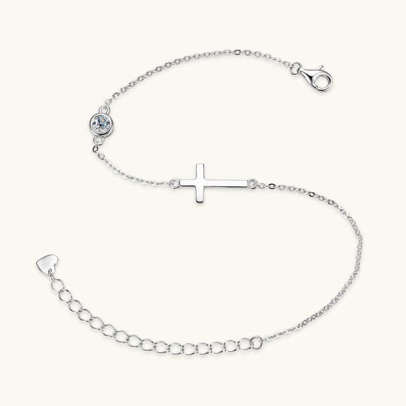 Cross Diamond Bracelet For Women 925 Silver Accessories - Elanique