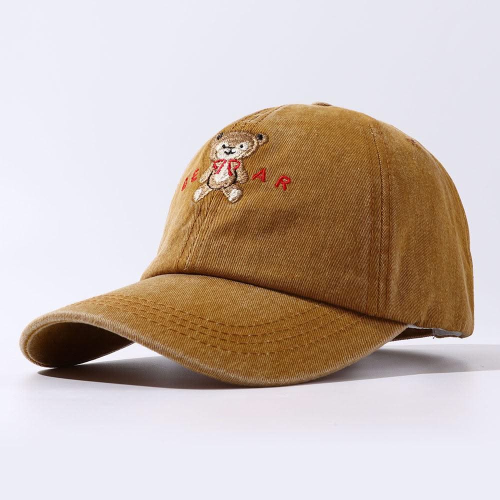 Women Cartoon Teddy Bear Embroidery Dad Hats - Elanique