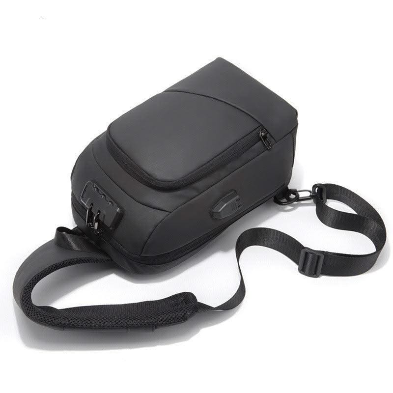 Anti-theft Lock Upscale Chest Bag Men Shoulder Bags USB Charging Crossbody Bags Summer Short Trip Travel Messengers Bag Unisex - Elanique