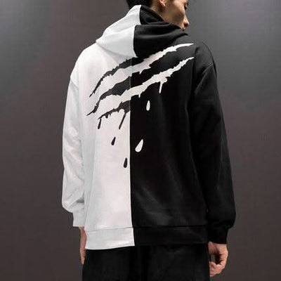 Women Patchwork Casual Hoodies Fall Winter Letter Printing Loose Pullover Sweatshirts