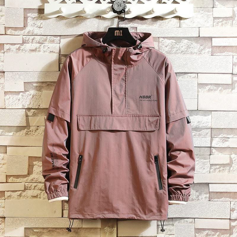 Fake Two Reflective Hoodie Jackets For Men - Elanique