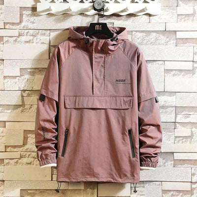 Fake Two Reflective Hoodie Jackets For Men - Elanique