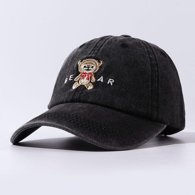 Women Cartoon Teddy Bear Embroidery Dad Hats - Elanique