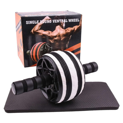 Home Fitness Equipment Double-wheeled Abdominal Abdomen Thin Abdomen Men And Women Leg Exercise Mute Roller - Elanique