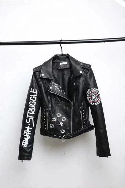 NEW Women Autumn Winter Faux Soft Leather Jackets - Elanique