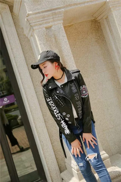 NEW Women Autumn Winter Faux Soft Leather Jackets - Elanique