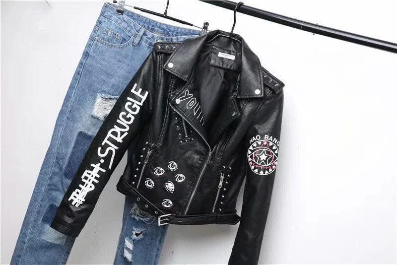 NEW Women Autumn Winter Faux Soft Leather Jackets - Elanique