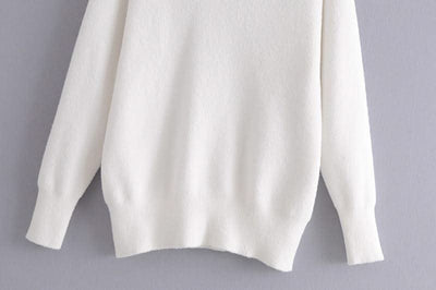 EXCLUSIVE Women S Soft Solid Color Knitted Sweater Women - Elanique