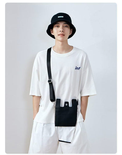 INF Accessories New Trendy Brand Japanese Dark Style Ins Chain Bag Simple Shoulder Messenger Bag For Men And Women - Elanique