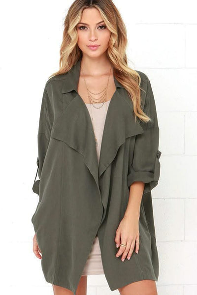 Autumn Loose Casual Windbreaker Women Coat Female Coat - Elanique