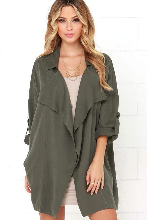Autumn Loose Casual Windbreaker Women Coat Female Coat - Elanique