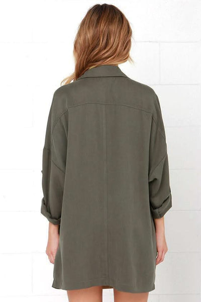 Autumn Loose Casual Windbreaker Women Coat Female Coat - Elanique