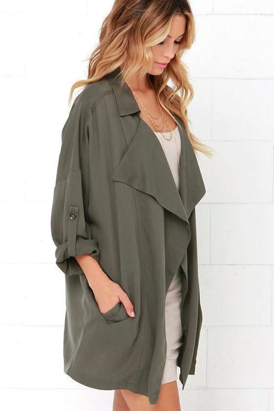 Autumn Loose Casual Windbreaker Women Coat Female Coat - Elanique