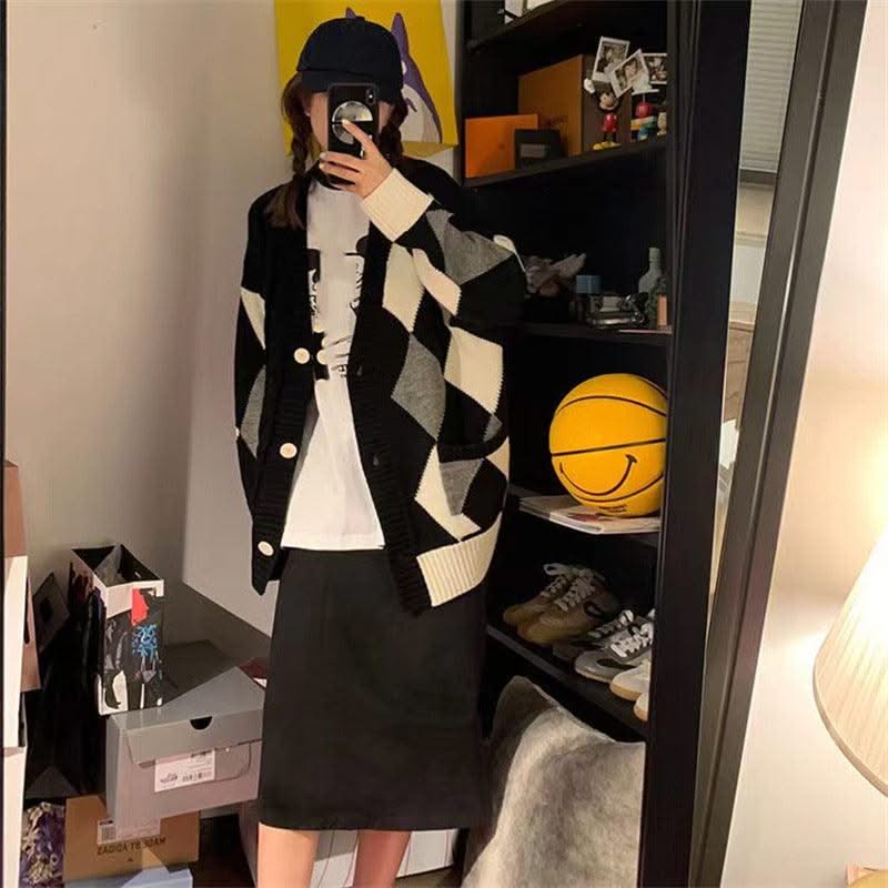 Knitted Cardigan Women Coat Top - Elanique