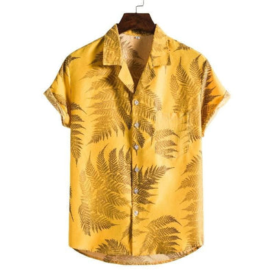 Men Short sleeved beach shirts men New printed T shirt - Elanique