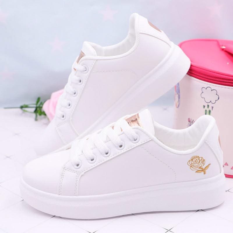 NEW Gold And Silver Rose Shoes For Women - Elanique