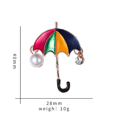 High-end umbrella brooch for women