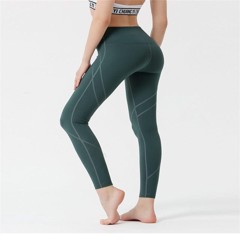 Nude fitness pants women stretch tight yoga pants