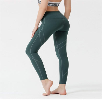 Nude fitness pants women stretch tight yoga pants