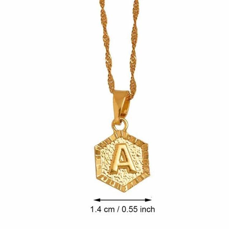 New Accessories 26 Capital English necklace for women and men stainless steel necklace with 18K gold clavicle chain accessories - Elanique