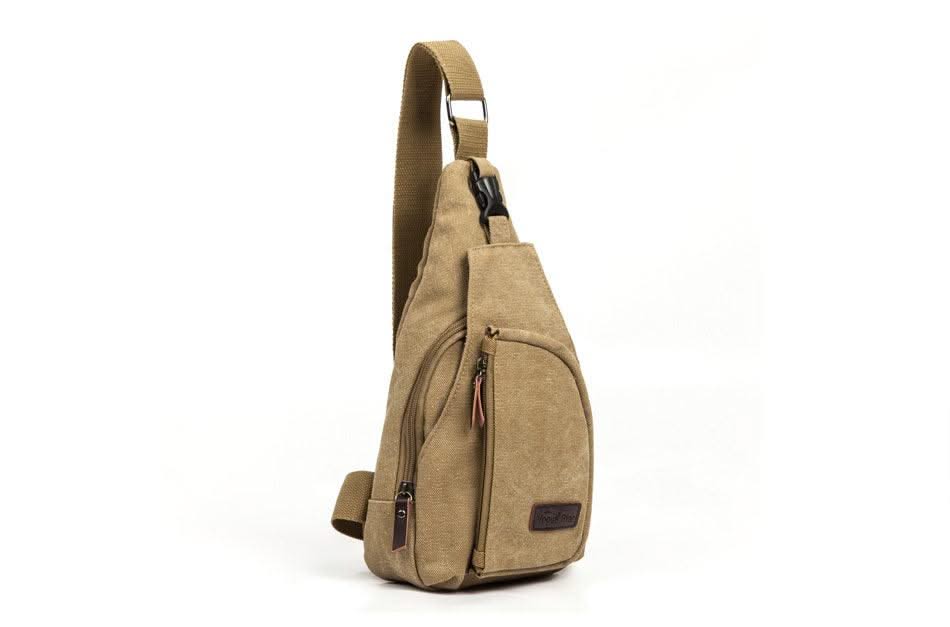 Men Chest Pack Canvas Crossbody Bags - Elanique