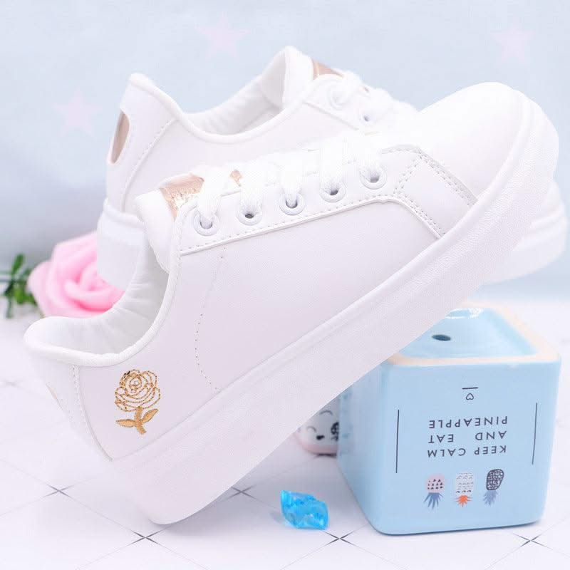 NEW Gold And Silver Rose Shoes For Women - Elanique