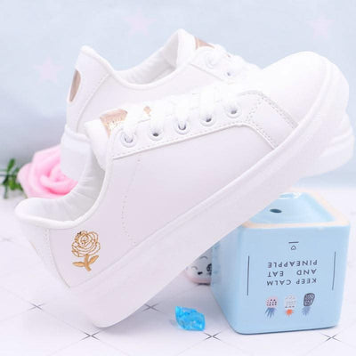 NEW Gold And Silver Rose Shoes For Women - Elanique