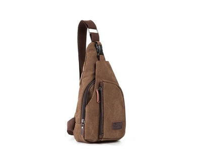 Men Chest Pack Canvas Crossbody Bags - Elanique