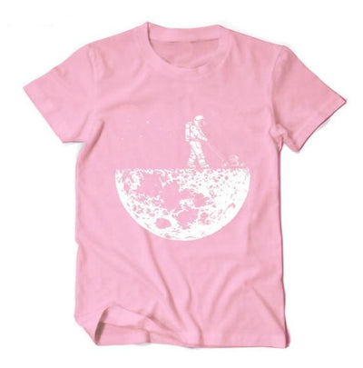 develop the moon T-shirts men creative design summer casual streetwear cotton Tops new t-shirts funny black - Elanique