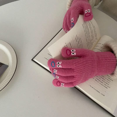 Facial Expression Bag Gloves For Women