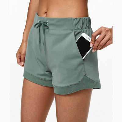 Women Yoga Shorts Summer Patchwork Mesh - Elanique