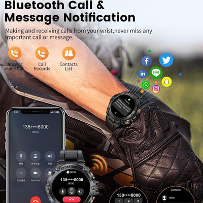 Large Screen Disc Smart Watch For Men - Elanique