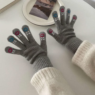 Facial Expression Bag Gloves For Women