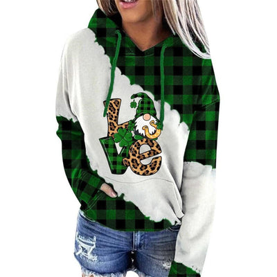 Women Sweatshirts Lucky Grass Print Streetwear Sweatshirts Hoodie