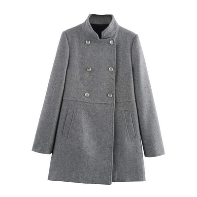 Fashion Double Breasted Coat Coat For Women