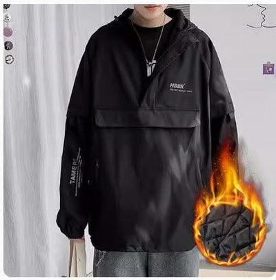 Fake Two Reflective Hoodie Jackets For Men - Elanique