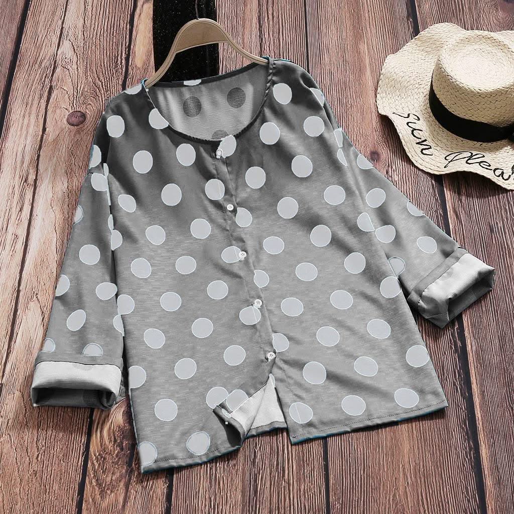 Women Polka Dot Beach Dress - Elanique