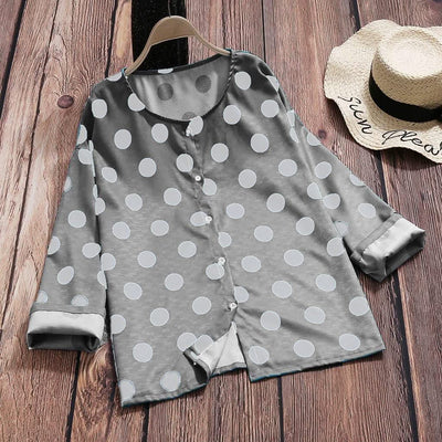 Women Polka Dot Beach Dress - Elanique
