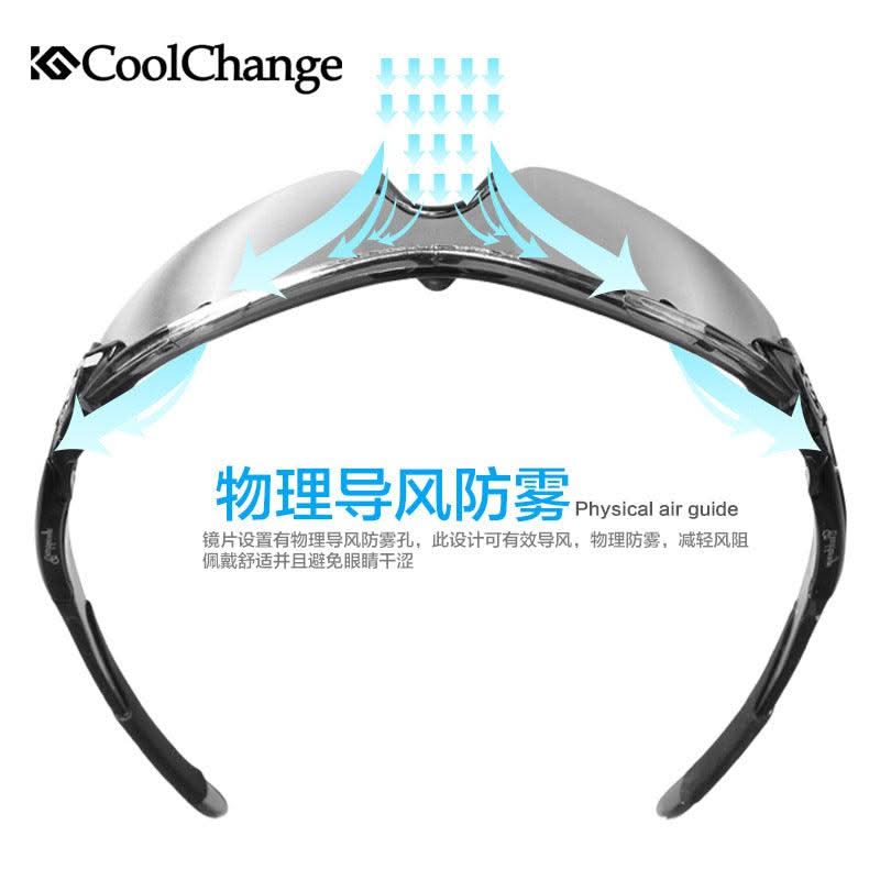 Cyclist bikes polarizing myopia sunglasses