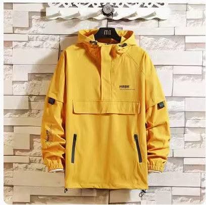 Fake Two Reflective Hoodie Jackets For Men - Elanique