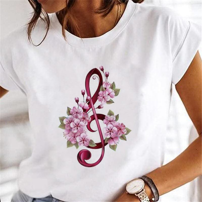 Women Dandelion T-shirts Fashion Clothing Cartoon Clothes Wa - Elanique