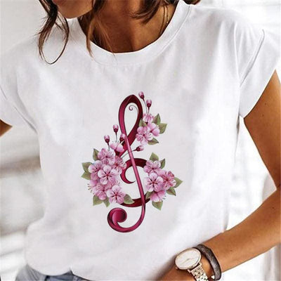 Women Dandelion T-shirts Fashion Clothing Cartoon Clothes Wa - Elanique