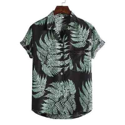 Men Short sleeved beach shirts men New printed T shirt - Elanique