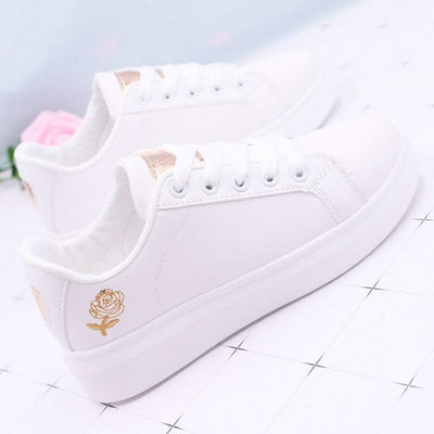 NEW Gold And Silver Rose Shoes For Women - Elanique