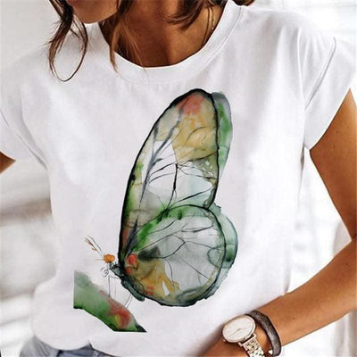 Women Dandelion T-shirts Fashion Clothing Cartoon Clothes Wa - Elanique