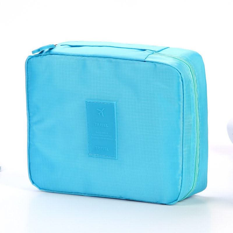 Portable Cosmetic Bag Waterproof Divider Multi-grid Pockets Toiletry Bags Travel Storage Handbags Women Make Up Bag - Elanique