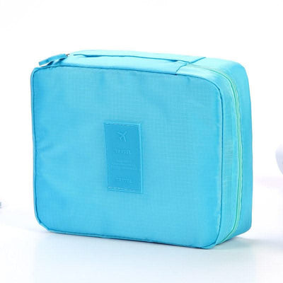Portable Cosmetic Bag Waterproof Divider Multi-grid Pockets Toiletry Bags Travel Storage Handbags Women Make Up Bag - Elanique